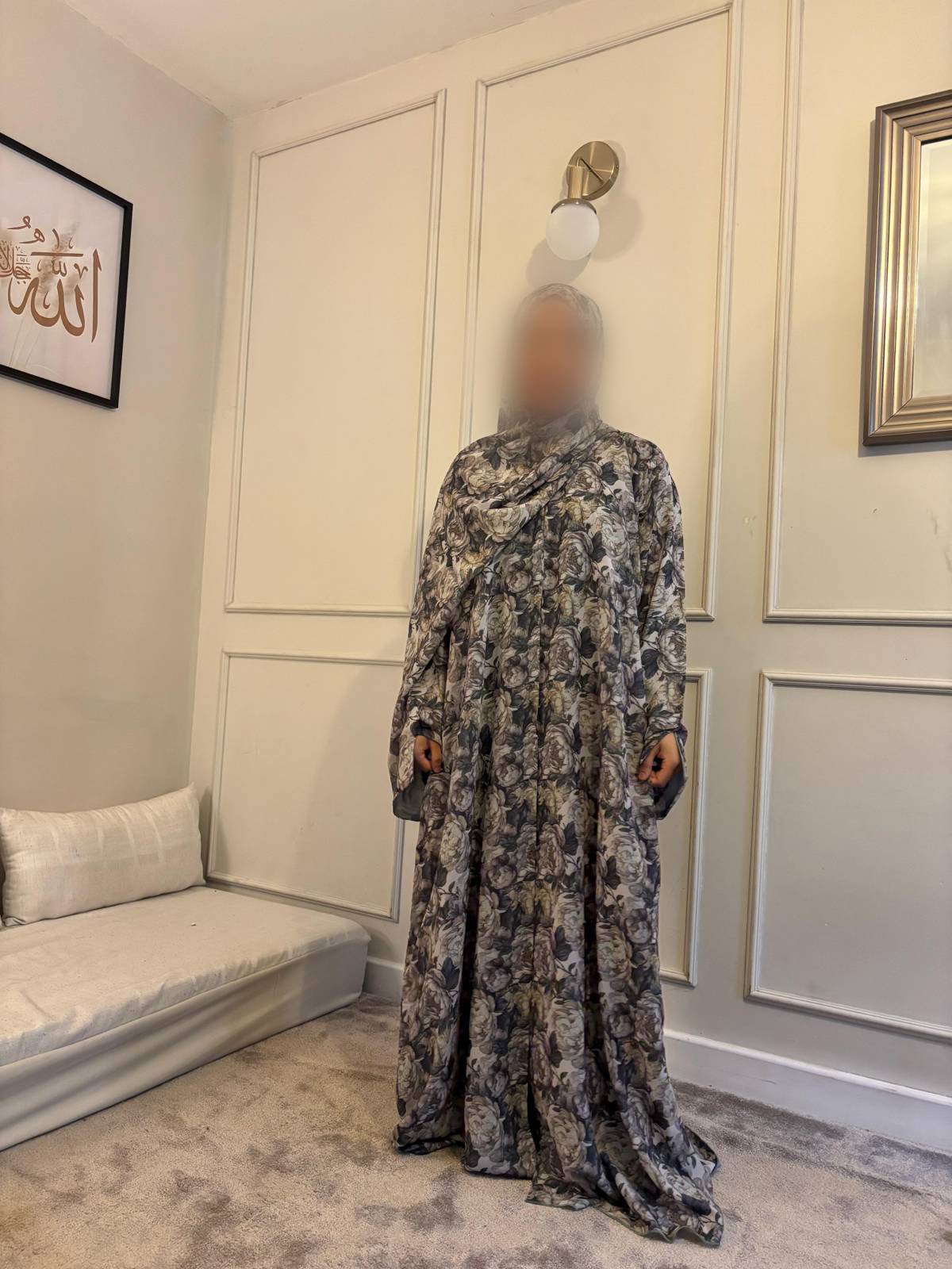 Pretty Floral Fully Lined Abaya Set Matching Hijab - Bloom Collection - Eid/Ramadan Modest Clothing - Eid/Ramadan Abaya for Women - Women Modest Clothing