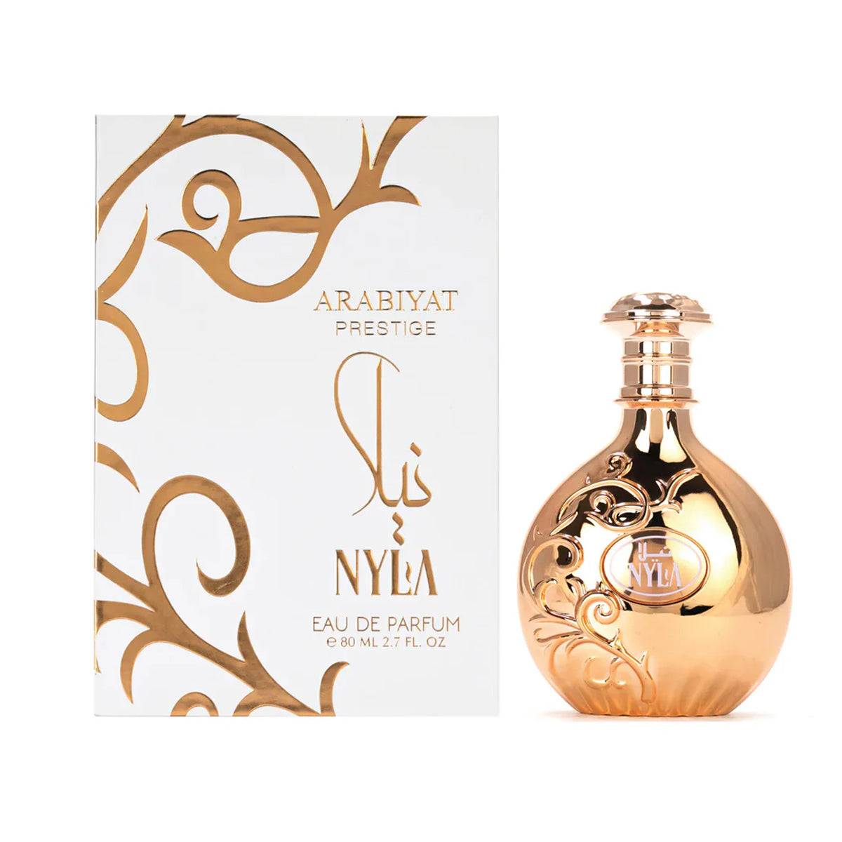 Arabiyat Prestige Nyla 80ml Women's EDP — Eau de Parfum, Fruity Floral Woody Fragrance | Islamic & Eid Gift for Her