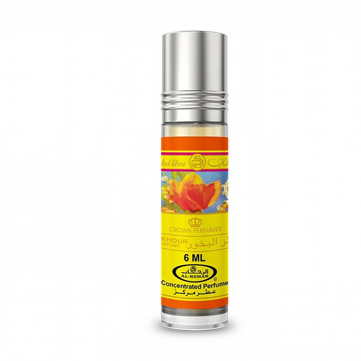 Al Rehab Bakhour 6ml Unisex Concentrated Perfume Oil — Floral Amber Attar, Oriental Musk Fragrance | Islamic & Eid Gift for Her & Him