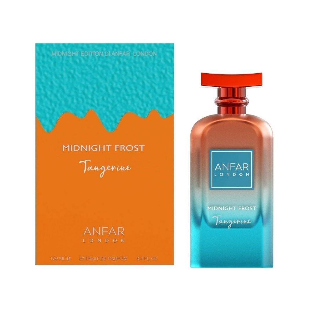 Anfar London Midnight Frost Tangerine 100ml Unisex Extrait de Parfum — Citrus Aromatic Perfume, Fresh Tangerine Fragrance | Islamic & Eid Gift for Her & Him
