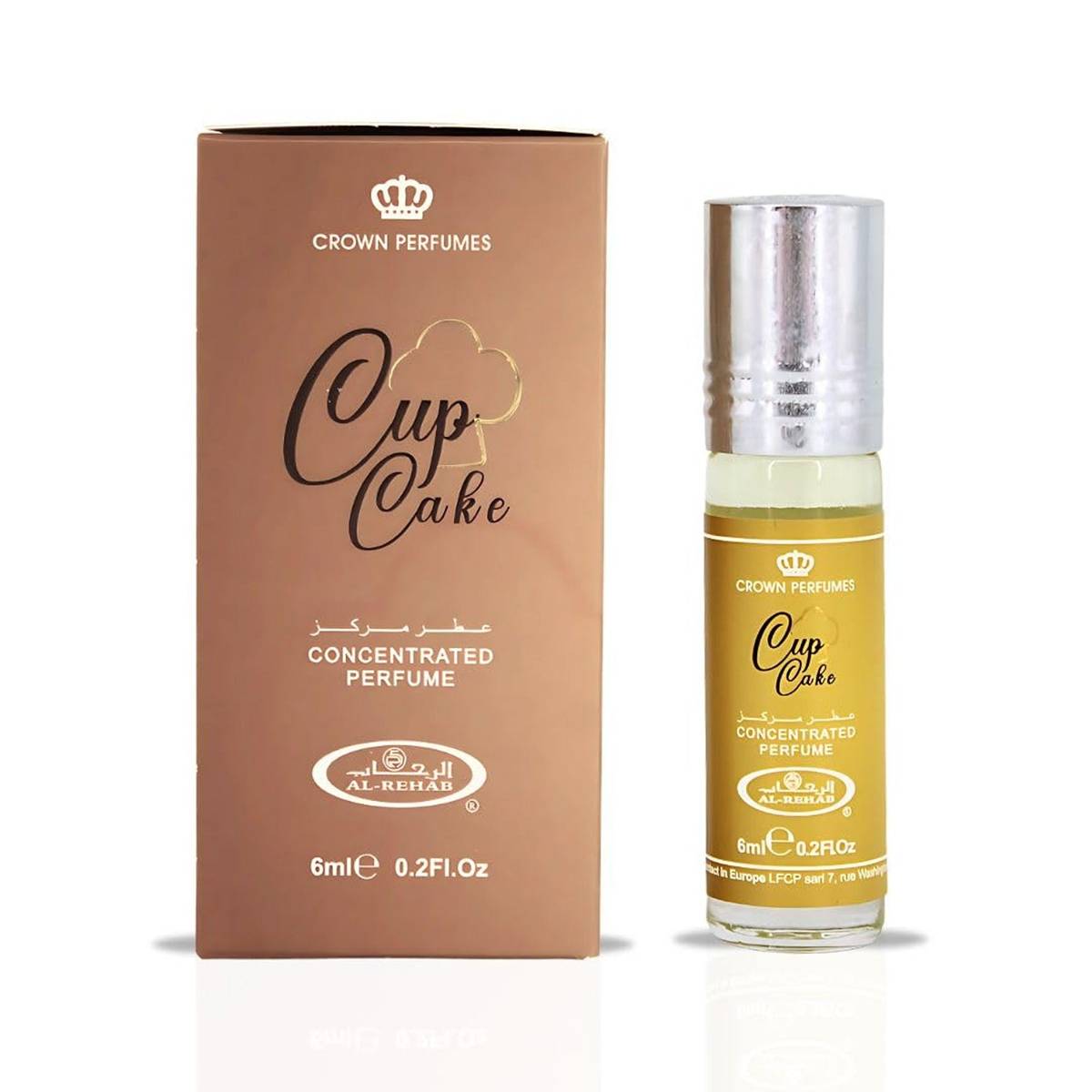 Al Rehab Cup Cake 6ml Women's Roll-On Perfume Oil — Cupcake Gourmand Fragrance, Sweet Citrus Vanilla Scent | Islamic & Eid Gift for Her